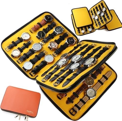 40 Slots Large Case Bag Watch Band Storage Strap Organizer Dupla camada, relógio e correia Organizer para Apple