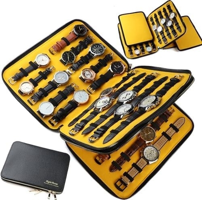 40 Slots Large Case Bag Watch Band Storage Strap Organizer Dupla camada, relógio e correia Organizer para Apple