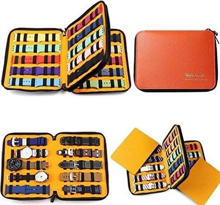 40 Slots Large Case Bag Watch Band Storage Strap Organizer Dupla camada, relógio e correia Organizer para Apple