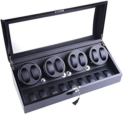 Relógio Winder, XTELARY Luxury 4 Motor Quad Relógio Winders para relógios automáticos Safe &amp; Box de display de madeira Case 8 + 9 Armazenamento