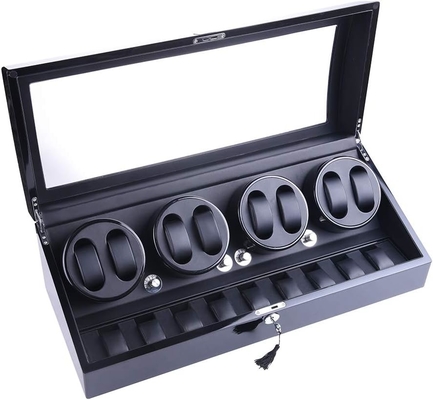 Relógio Winder, XTELARY Luxury 4 Motor Quad Relógio Winders para relógios automáticos Safe &amp; Box de display de madeira Case 8 + 9 Armazenamento