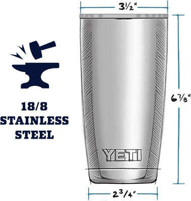 Rambler 20 oz de aço inoxidável Tubler à vácuo isolado com tampa MagSlider