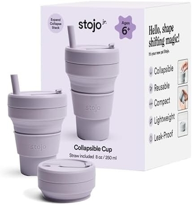 Copo de viagem dobrável - Verde Sage, 12oz / 355ml - Reutilizavel à prova de vazamento para uso no bolso