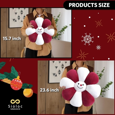 Almofada de flores, Decoração de Natal de flores, almofada de assento, decoração de quarto e plush