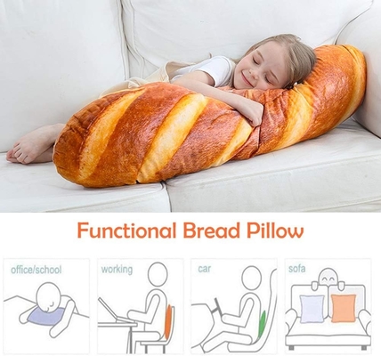 40 em 3D Simulação Pão Forma de Almofada Lúbrio Macio Baguete traseiro Almofada Divertida Comida Plush Brinquedo Recheado