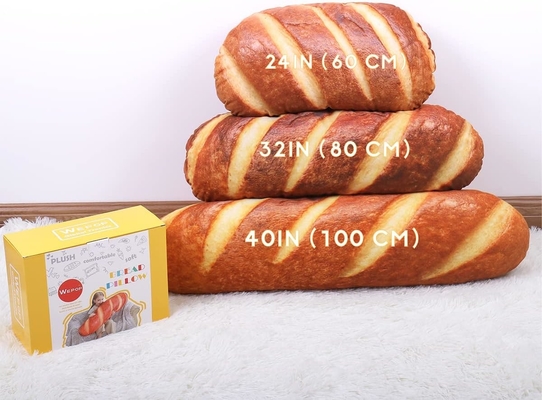 40 em 3D Simulação Pão Forma de Almofada Lúbrio Macio Baguete traseiro Almofada Divertida Comida Plush Brinquedo Recheado
