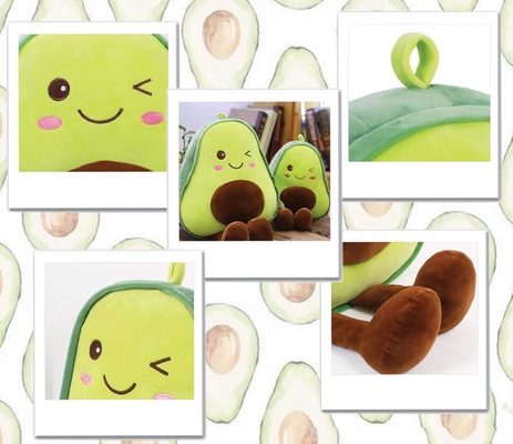 16.5 polegadas aconchegado fruta de abacate recheado suave de pelúcia jogar travesseiro presente para crianças, comida em forma de jogar travesseiro brinquedo para o Natal