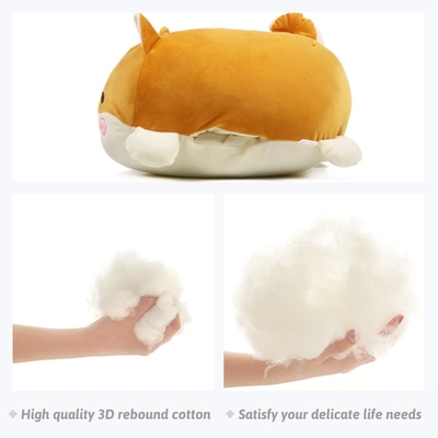 Shiba Inu almofada de pelúcia animal recheado lindo brinquedo de pelúcia molhada anime corgi pelúcia pelúcia kawaii almofada de abraço suave