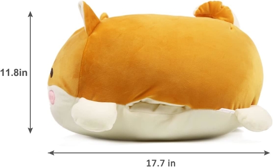 Shiba Inu almofada de pelúcia animal recheado lindo brinquedo de pelúcia molhada anime corgi pelúcia pelúcia kawaii almofada de abraço suave