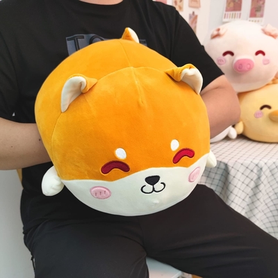 Shiba Inu almofada de pelúcia animal recheado lindo brinquedo de pelúcia molhada anime corgi pelúcia pelúcia kawaii almofada de abraço suave