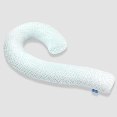 Almofada corporal para adultos - almofadas de cama compridas macias inserção para dormir - espuma de memória rasgada e tampa lavável removível