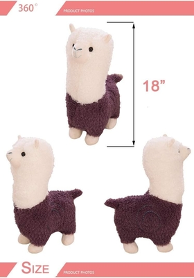 Brinquedo de lã de alpaca, animal de pelúcia de alpaca, boneca grande de 18 polegadas, almofada de pelúcia, almofada macia e fofa, super Natal de São Valentim.
