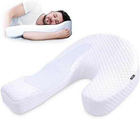 Almofada para Dormido Lado Almofada para Corpo para Adultos Almofada de espuma de memória com suporte em forma de U