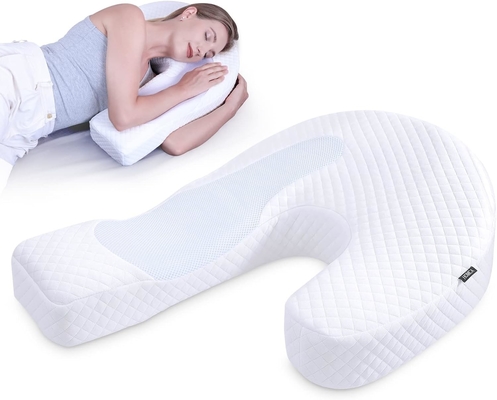 Almofada para Dormido Lado Almofada para Corpo para Adultos Almofada de espuma de memória com suporte em forma de U