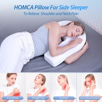 Almofada para Dormido Lado Almofada para Corpo para Adultos Almofada de espuma de memória com suporte em forma de U