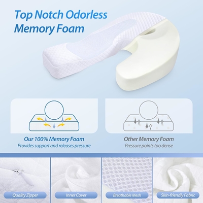 Almofada para Dormido Lado Almofada para Corpo para Adultos Almofada de espuma de memória com suporte em forma de U