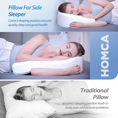 Almofada para Dormido Lado Almofada para Corpo para Adultos Almofada de espuma de memória com suporte em forma de U