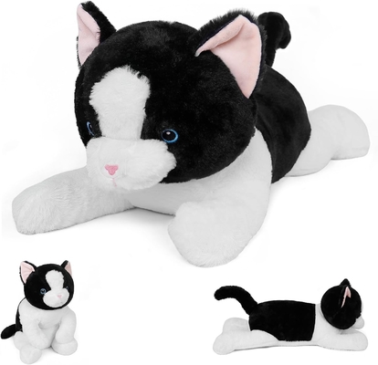 27 polegadas gatos pesados animais de pelúcia, fofinho pesado gatos almofada gigante Plushie presente ideal para adultos e crianças