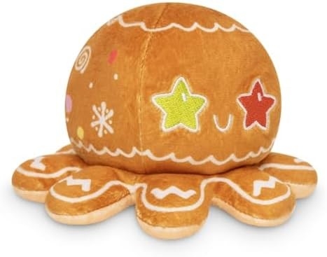 TeeTurtle - O original Plushie pulpo reversível - Amor + ódio - Simpático sensorial Fidget animais recheados que mostram o seu