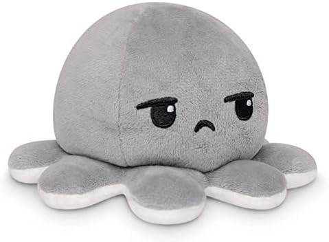 TeeTurtle - O original Plushie pulpo reversível - Amor + ódio - Simpático sensorial Fidget animais recheados que mostram o seu