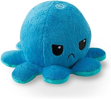 TeeTurtle - O original Plushie pulpo reversível - Amor + ódio - Simpático sensorial Fidget animais recheados que mostram o seu