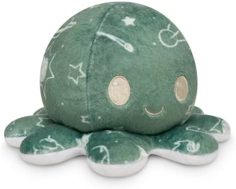 TeeTurtle - O original Plushie pulpo reversível - Amor + ódio - Simpático sensorial Fidget animais recheados que mostram o seu