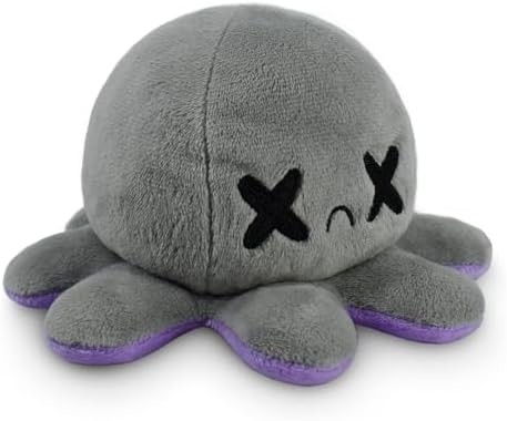 TeeTurtle - O original Plushie pulpo reversível - Amor + ódio - Simpático sensorial Fidget animais recheados que mostram o seu