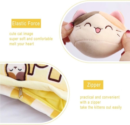 REFAHB Cute Plush Pillow Throw Pillow Removable Stuffed Animal Toys Regalos criativos para meninas (Kitten)