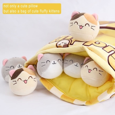 REFAHB Cute Plush Pillow Throw Pillow Removable Stuffed Animal Toys Regalos criativos para meninas (Kitten)