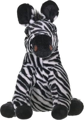 República Selvagem Zebra Plush, Animal Recheado, Brinquedo Plush, Presentes para Crianças, Cuddlekins 12 polegadas, Multicolor