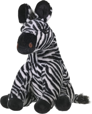 República Selvagem Zebra Plush, Animal Recheado, Brinquedo Plush, Presentes para Crianças, Cuddlekins 12 polegadas, Multicolor