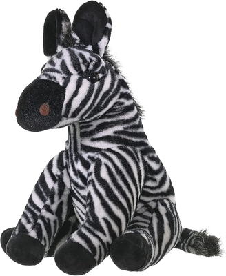 República Selvagem Zebra Plush, Animal Recheado, Brinquedo Plush, Presentes para Crianças, Cuddlekins 12 polegadas, Multicolor