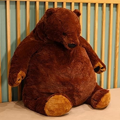 23.6in Ursinho de pelúcia castanho escuro Simulação de brinquedo de pelúcia Djungelskog Ursinho de pelúcia casa de boneca de animais recheados