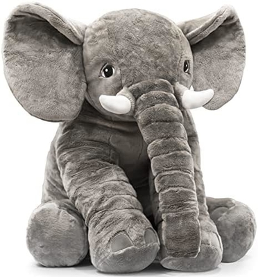 Brinquedo de animal de pelúcia de elefante recheado 24 polegadas