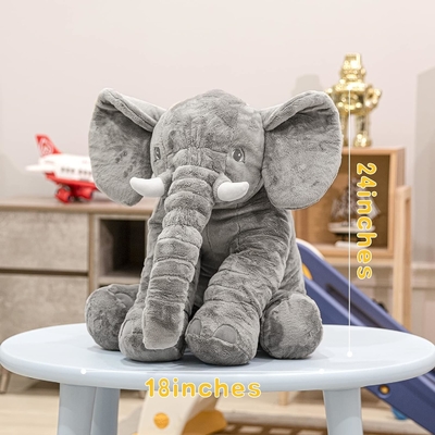 Brinquedo de animal de pelúcia de elefante recheado 24 polegadas