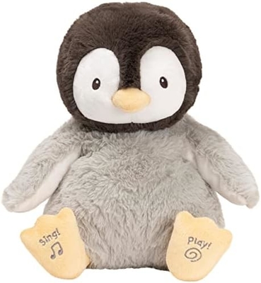 GUND Bebê Animado Flappy O Elefante Plush, Cantando Brinquedo de Bebê de Animais Recheados para Idades 0 e Mais, Cinza, 12&quot;