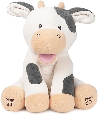 GUND Bebê Animado Flappy O Elefante Plush, Cantando Brinquedo de Bebê de Animais Recheados para Idades 0 e Mais, Cinza, 12&quot;