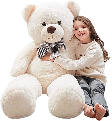 Misscindy Gigante Ursinho de Pelúcia de Pelúcia Animais Recheados para Namorada ou Crianças 47 polegadas, (Branco)