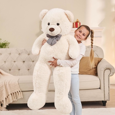 Misscindy Gigante Ursinho de Pelúcia de Pelúcia Animais Recheados para Namorada ou Crianças 47 polegadas, (Branco)