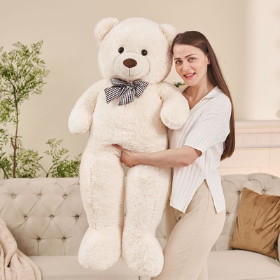 Misscindy Gigante Ursinho de Pelúcia de Pelúcia Animais Recheados para Namorada ou Crianças 47 polegadas, (Branco)