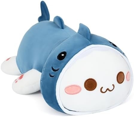 Onsoyours Kitten Cute Plush Toy 25.5 &quot; Animal de estimação recheado Kitty Anime Soft Cat Large Plush Pillow para crianças (Branco A, 25.5