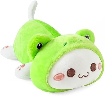 Onsoyours Kitten Cute Plush Toy 25.5 &quot; Animal de estimação recheado Kitty Anime Soft Cat Large Plush Pillow para crianças (Branco A, 25.5