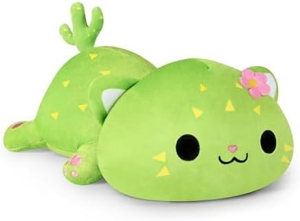 Onsoyours Kitten Cute Plush Toy 25.5 &quot; Animal de estimação recheado Kitty Anime Soft Cat Large Plush Pillow para crianças (Branco A, 25.5