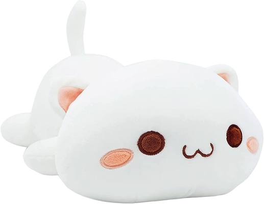 Onsoyours Kitten Cute Plush Toy 25.5 &quot; Animal de estimação recheado Kitty Anime Soft Cat Large Plush Pillow para crianças (Branco A, 25.5