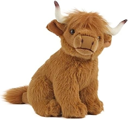 Animal de recheio castanho. Brinquedo de fazenda com som. Brinquedo macio presente para crianças.