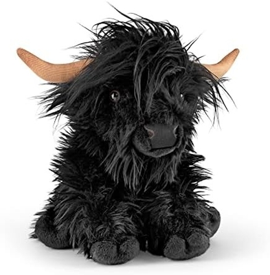 Animal de recheio castanho. Brinquedo de fazenda com som. Brinquedo macio presente para crianças.