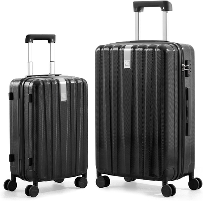 Conjunto de 2 peças de bagagem de transporte com rodas PC maletas de carapaça dura Leve bagagem Tsa registrada Maleta de viagem grande