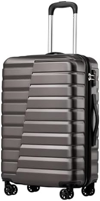 Maleta PC ABS TSA bagagem 3 peças Conjunto de fechadura giratório Carregar (azul azul)