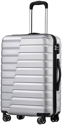 Maleta PC ABS TSA bagagem 3 peças Conjunto de fechadura giratório Carregar (azul azul)