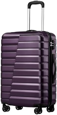 Maleta PC ABS TSA bagagem 3 peças Conjunto de fechadura giratório Carregar (azul azul)